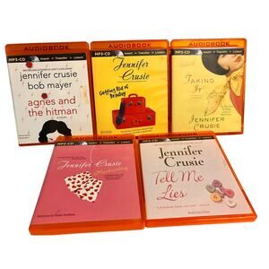 Lot of 5 Jennifer Crusie Audiobooks MP3-CD Faking It, Manhunting, Tell Me Lies